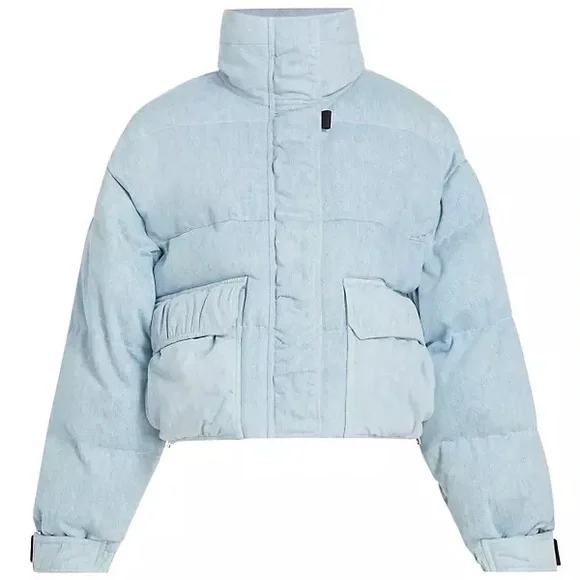 *NWT* Agolde Nova Denim Puffer Jacket - Picture 5 of 8